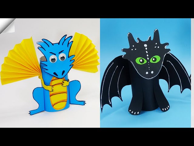 3 DIY 3D paper DRAGON | Moving paper toys