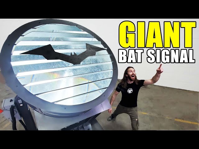 We built a GIANT Bat Signal that actually WORKS!