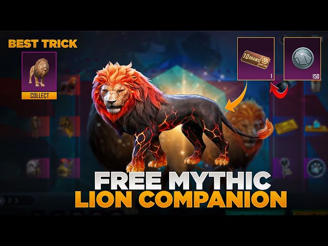 Get Free 10 Draw Lucky Spin | Get Free Lion Companion 1200 UC Giveaway |PUBGM