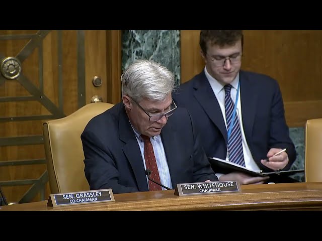 Chairman Whitehouse Opens Drug Caucus Hearing on Chinese Money Laundering Organizations