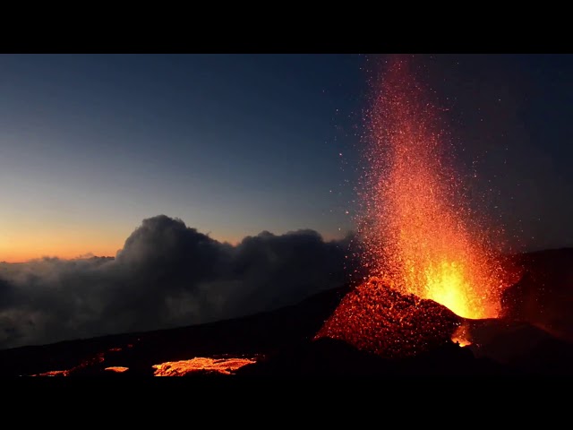 [10 Hours] Volcano Eruption in the Clouds - Video & Audio [1080HD] SlowTV