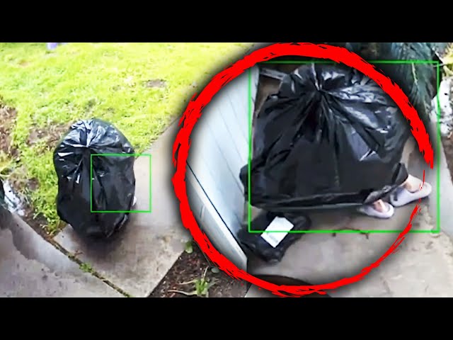 Alleged Porch Pirate Wears Garbage Bag to Steal From House