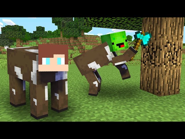 Escape Or Get Eaten As Cows in Minecraft