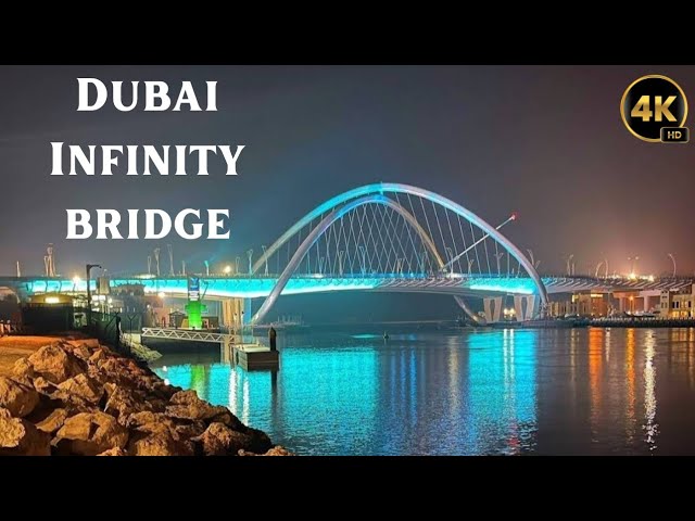 dubai🇦🇪 Night on the Infinity Bridge: Dubai's Beauty from Above"