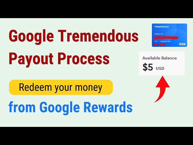 How to Redeem your money from Google Rewards - Google Tremendous Payout Process