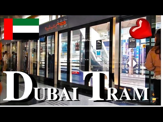 Dubai Tram ride from Dubai Media City Tram Station to Dubai Marina | United Arab Emirates