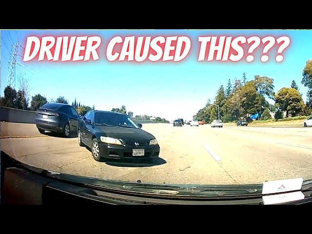 UNSURE IF THE CAR OR THE DRIVER CAUSED THIS  #dashcam #roadrage #carcrash #brakecheck #idıotsincars