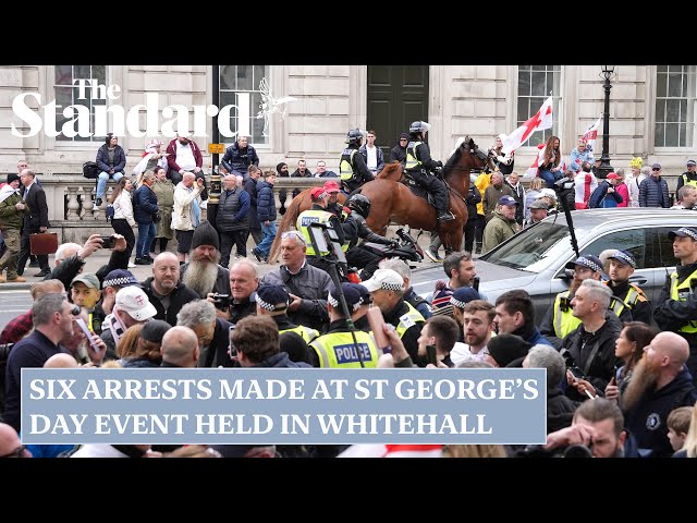 Six arrests made as St George’s Day event held in Whitehall