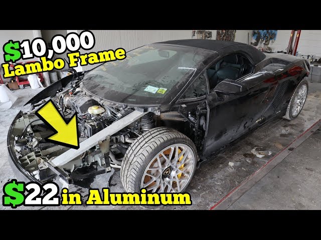 Rebuilding $10,000+ of Lamborghini Frame Damage Using $22 in Aluminum Bar & Harbor Freight Tools