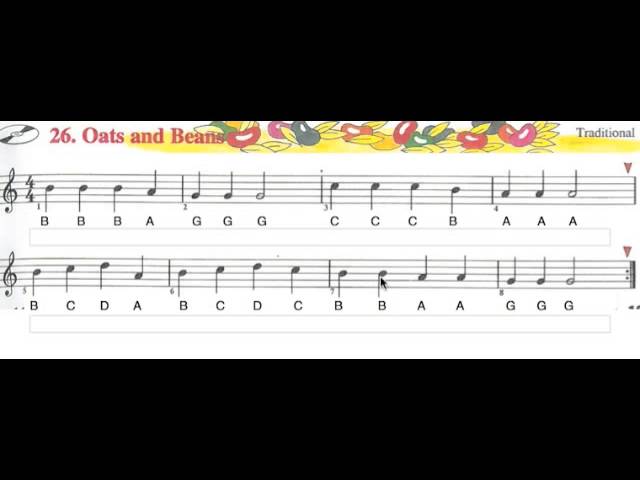 Recorder: (GABCD) Oats and Beans