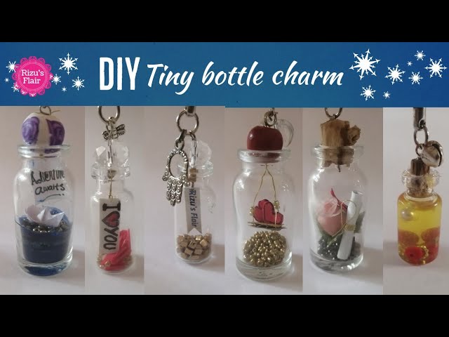 Bottle craft | Tiny Bottle Charm | Mini Bottle Art | Miniature Creations | Trash to Treasure