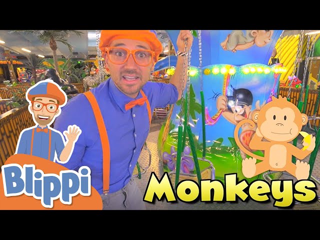 Learning Animals With Blippi In The Indoor Amusement Park | Educational Videos For Kids