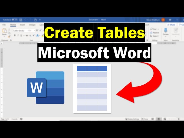 How To Create Tables In Word (COMPLETE Guide!)