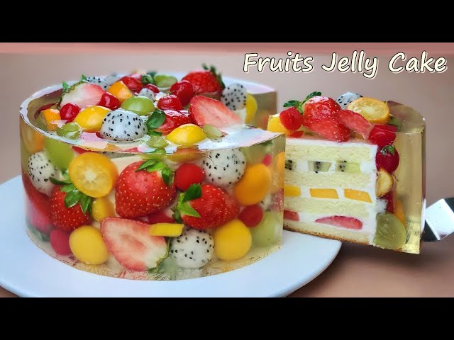 Cup Measurement / Beautiful Fruit Jelly Cheesecake Recipe / Vanilla Sponge Cake / ASMR