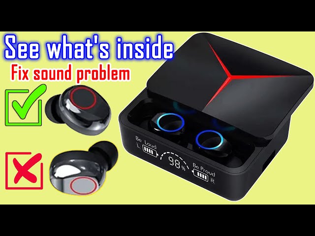 See what's inside M90 Pro TWS  Earbuds || Fix Sound Coming Only from one Earbuds || Sound Problem