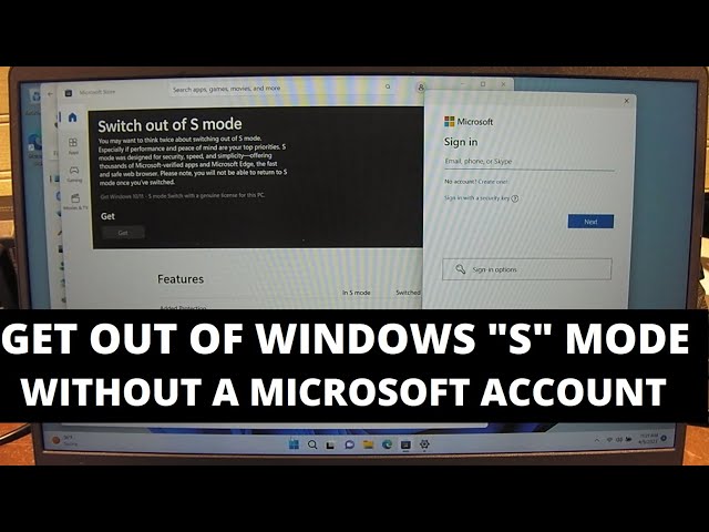 How to get out of Windows 11 S Mode WITHOUT a Microsoft Account