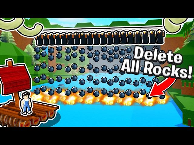 I destroyed all rocks and made Build a Boat easy!