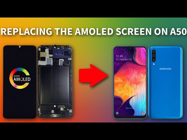 Samsung Galaxy A50 AMOLED Display with Frame Replacement 2023