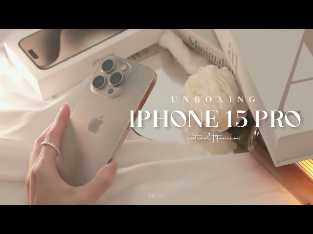Unboxing iPhone 15 Pro Natural Titanium📦| Accessories, Camera Test | ASMR | Apple Tech Enthusiast 