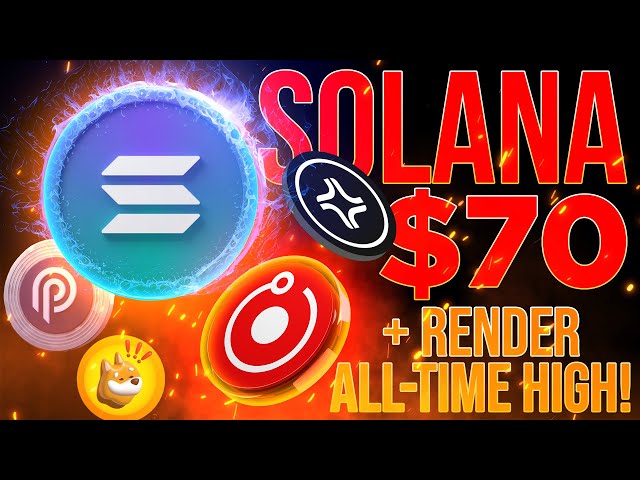 Solana Skyrockets Past $70!🔥Render All-Time High!🔴