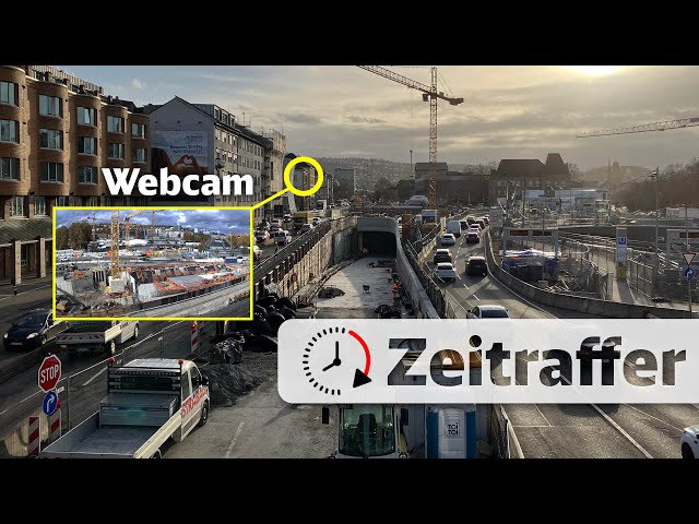 Zeitraffer Stuttgart 21: Bahn verlegt Bundesstraße B14