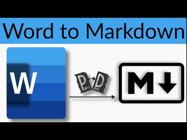 How to Convert a Word Document to Markdown for Free using Pandoc