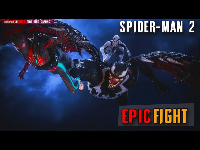 Most Epic Battle in History of Games: Spider-Man 2 Ending Fight Venom vs Anti Venom Miles vs Harry