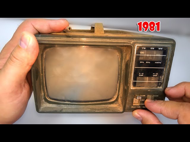 Restoration Mini TV produced in 1981  Antique television restore  Restore old Mini TV
