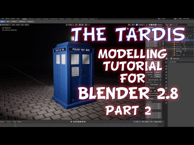 Tutorial - Modeling the Tardis in Blender 2.8 Part 2 - Model included