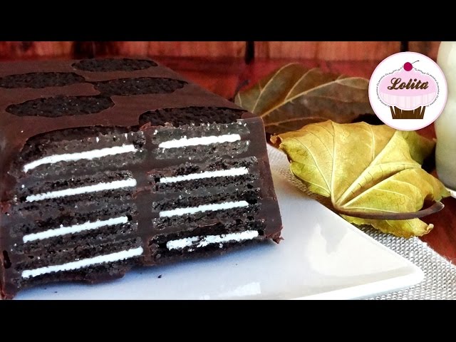 Receta de tarta de galletas Oreo con chocolate sin horno| Kalter hund de Oreo