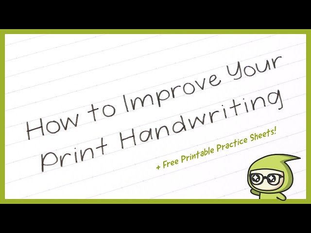 How to Improve Your PRINT Handwriting! 🖊️