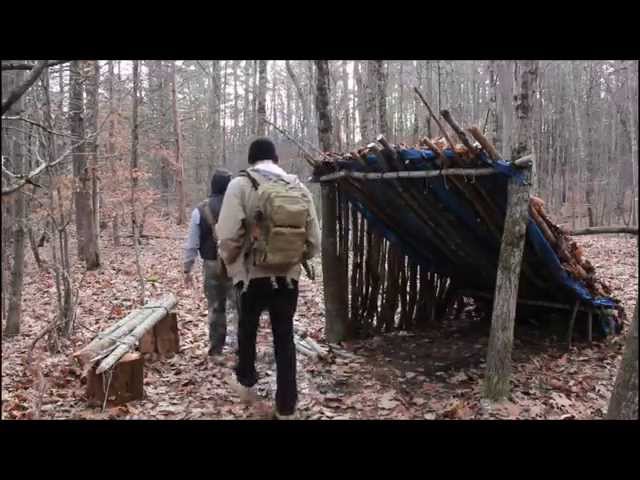 Fall Bushcraft - Survival Outing: Fall in New Hampshire - Fire, Shelter Construction