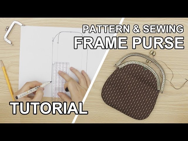 How to make pattern for frame purse & Sewing frame tutorial #sewingtimes