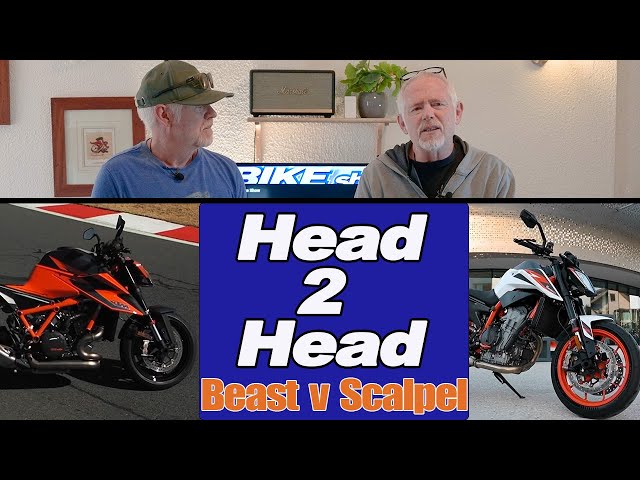 Our first Head to Head features KTM's 1290 Super Duke R and 890 Duke R, is biggest always best?