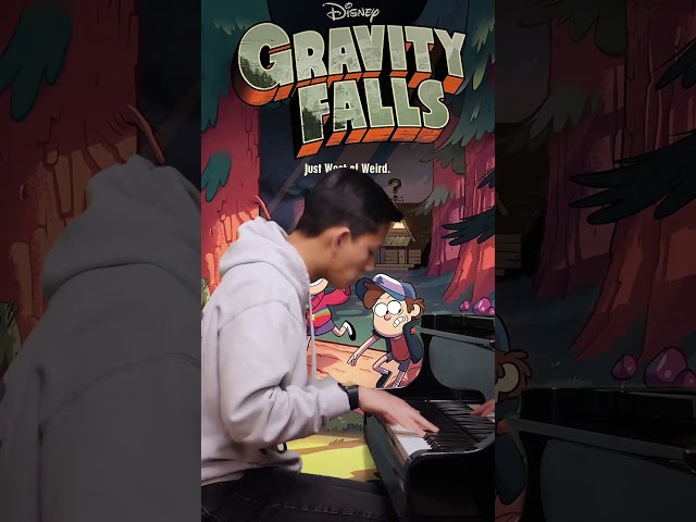 Gravity Falls ending theme on piano #gravityfalls #piano #pianochallenge #playbyear