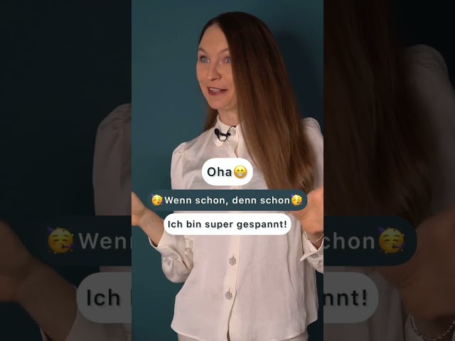 „Wenn schon, denn schon“ | Deutsche Redewendungen | Deutsch lernen #shorts