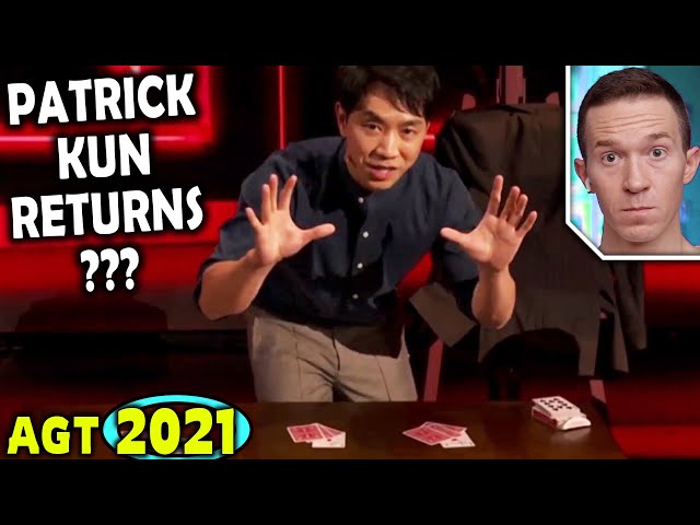 Magician REACTS to Patrick Kun WILDCARD new card magic on America's Got Talent 2021