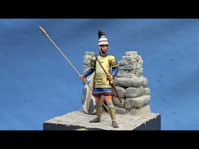 "The age of heroes" Mycenaean warrior 1200 BC in 75mm scale