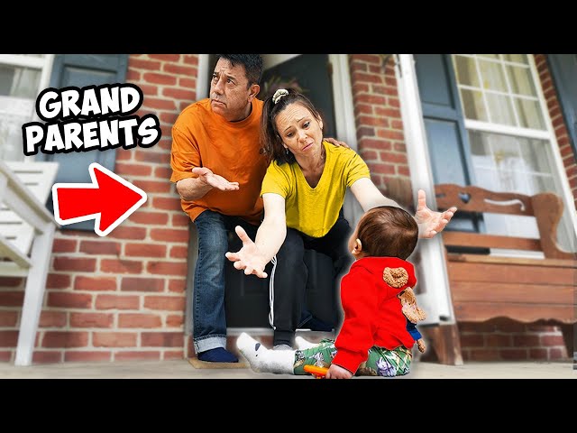 Leaving Our Baby ALONE At His Grandparents Doorstep!