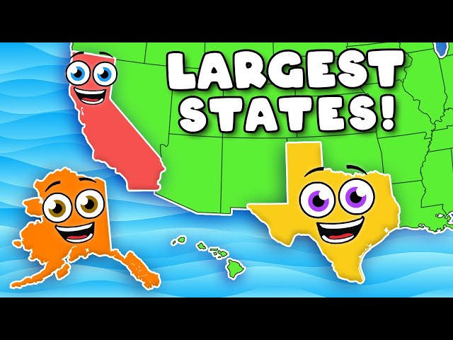 Learn About The Largest US States by Population Size! | US States Compilation | KLT