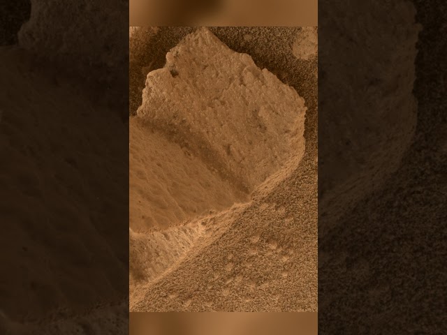 Sculpture of time Terra Firme rock on Mars in Curiosity Rover's lens
