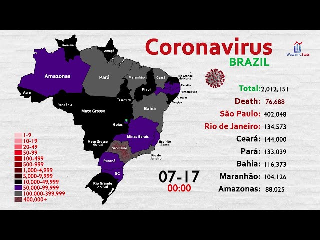 2 Million Cases: How the Coronavirus Infected 1% of Brazil Population