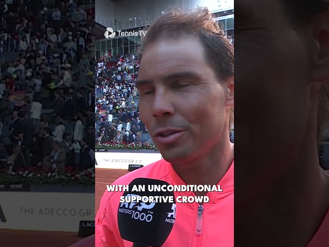 Rafa Nadal's Thankful For Every Moment On Court 🥺