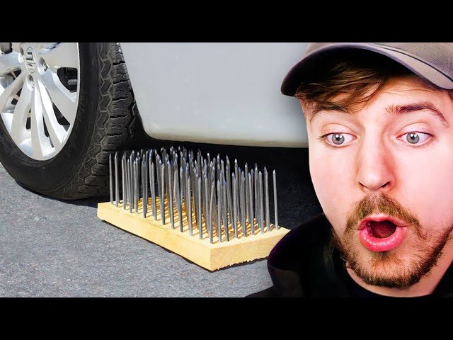 Car Vs 1000 Nails!