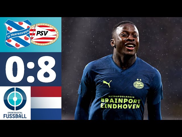 3 Tore in 4 Minuten! PSV glänzt & feiert Quasi-Meisterschaft | SC Heerenveen - PSV Eindhoven