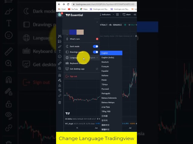 Change Language Tradingview #tradingview #tradingviewtutorial