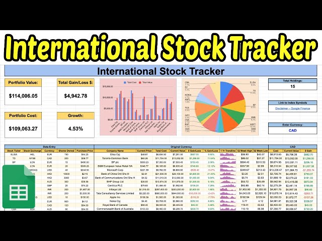 International Stock Tracker in Google Sheets! (Build Your Own!)