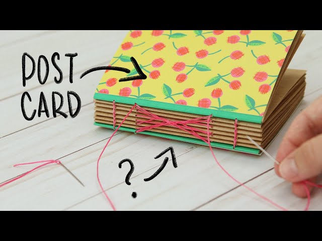 Bookbinding with Postcards & Mystery Method?