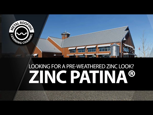 Zinc Patina Is A Painted Panel That Looks Like An Old Weathered Gray Zinc. Metal Roofing And Siding