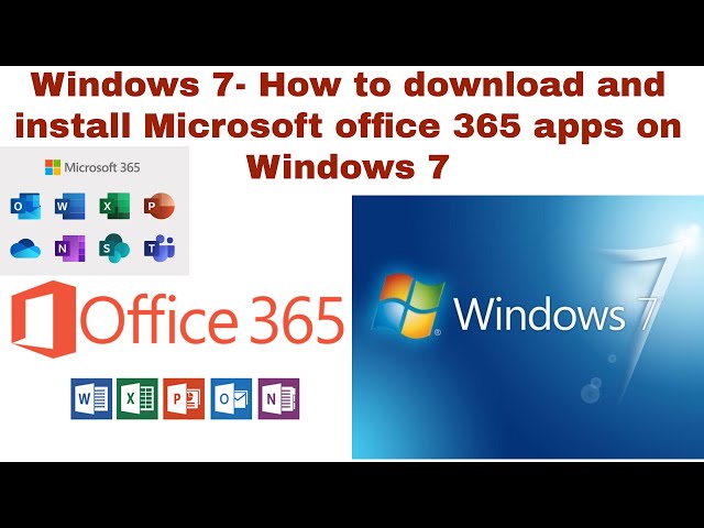 Windows 7- How to download and install Microsoft office 365 apps on Windows 7 | install Office 365